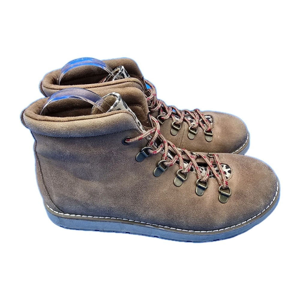 Bobs from Skechers Womens Alpine MT Gato Ankle Boots Brown Lace Up Sz 8 EUC